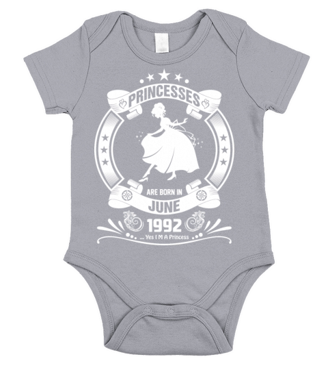 Priencess are Born in June 1992 Short Sleeve Baby One-Piece