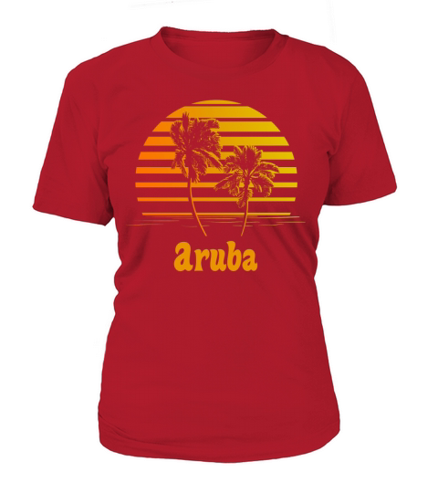 Aruba Sunset Palm Trees Women's T-Shirt