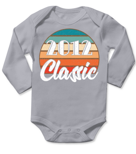 Birthday 2012 Classic Colors Distressed Design Ann Long Sleeve Baby One-Piece