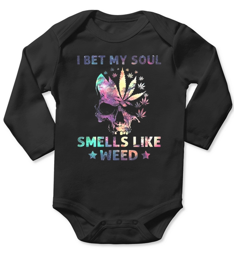 I Bet My Soul Smells Like Skull Loves Crew Neck Long Sleeve Baby One-Piece