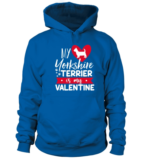 My Yorkshire Terrier is my Valentines Day Heart Do Men's Hoodie