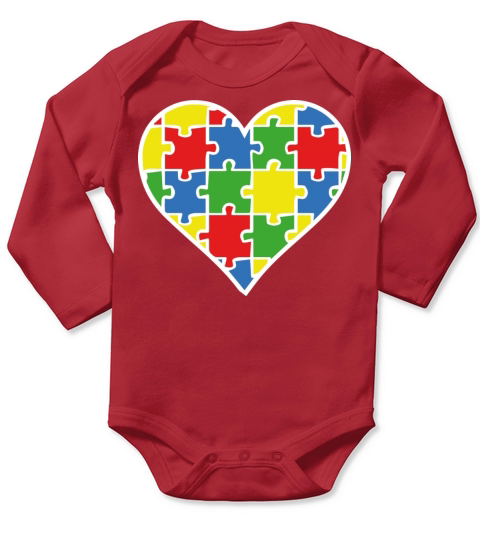Autism Puzzle Long Sleeve Baby One-Piece