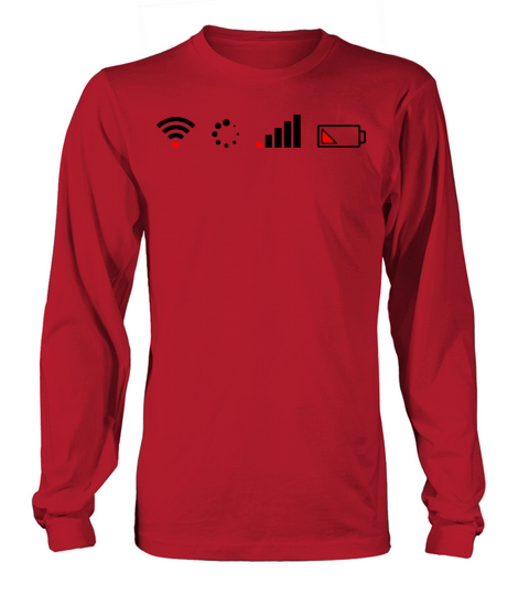 Wireless internet battery - black Women's Long Sleeve