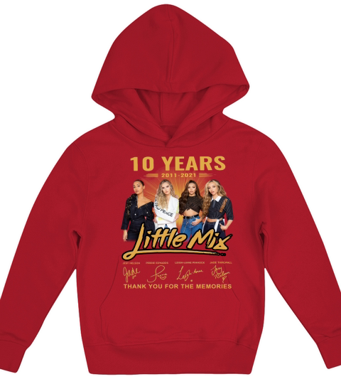 10 years 2011 2021 Little Mix thank you for the memories signatures Kids Hoodie