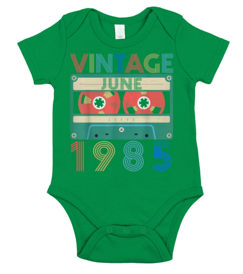 Retro Vintage June 1985 birthday Short Sleeve Baby One-Piece