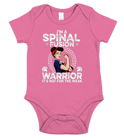 New spinal fusion Warrior Awareness Short Sleeve Baby One-Piece