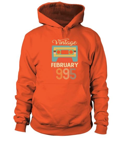 Vintage February 1995 25th Birthday 25 Year Gift Men's Hoodie