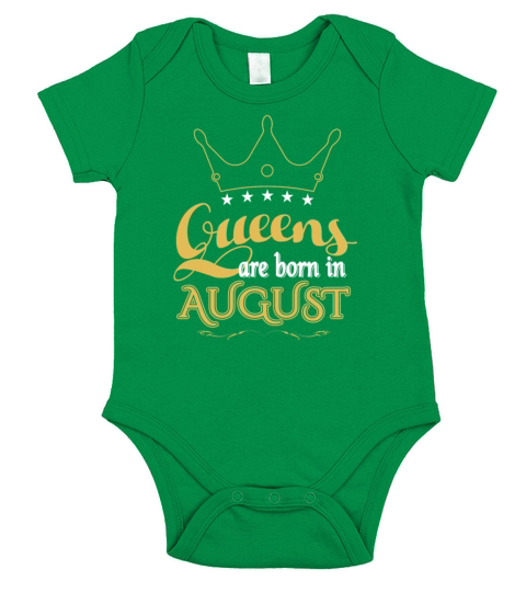 Queens are born in August Short Sleeve Baby One-Piece