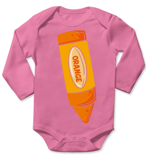 Crayons - Orange Halloween Costume - Party Long Sleeve Baby One-Piece