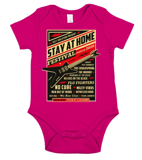 Quarantine Social Distancing Stay Home Band 2020 Short Sleeve Baby One-Piece