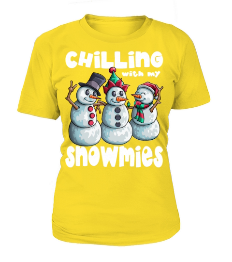 Chillin with my Snowmies Ugly Christmas Snowman Women's T-Shirt