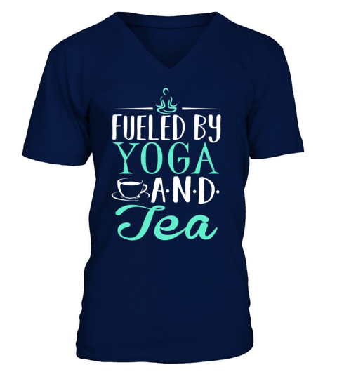 Fueled by Yoga and Tea Men's V-Neck T-shirt