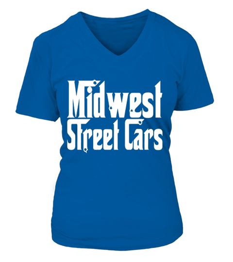 Midwest Street Cars Automotive t-shirts V-neck T-Shirt Woman