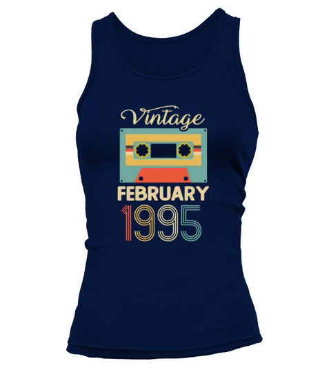 Vintage February 1995 25th Birthday 25 Year Gift Women's Tank Top