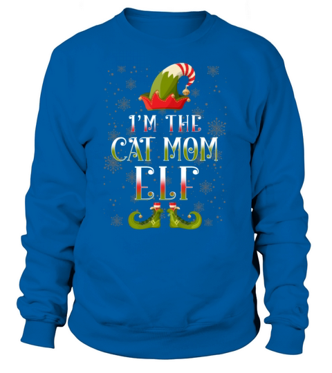 Cat Mom Elf Christmas Women's Sweatshirt