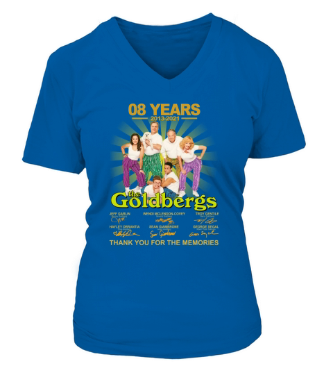 The Goldbergs 05 years 2013 2021 thank you for the memories signatures V-neck T-Shirt Woman