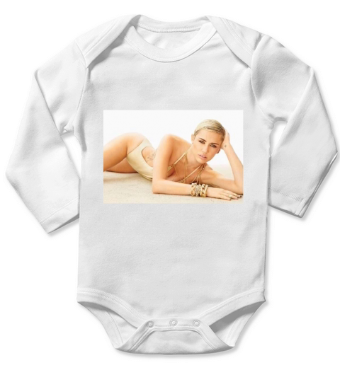 Miley Cyrus Tattoos Hot Girl Long Sleeve Baby One-Piece