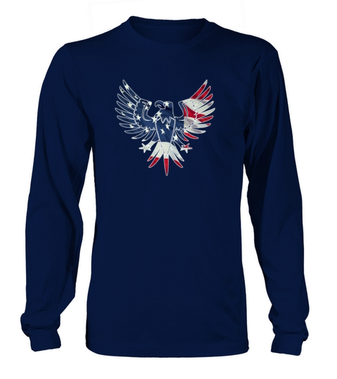 AMerican Drinking Design Patriotic Eagle Shirt Women's Long Sleeve