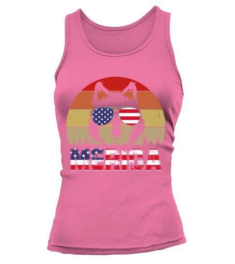 American Flag Pug Tank top Woman