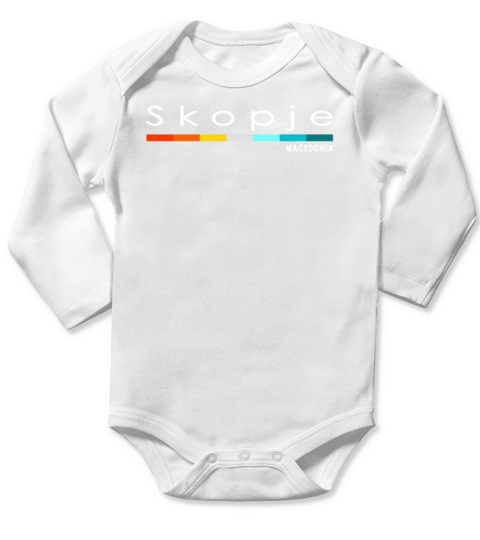 Vintage Macedonia Tee Long Sleeve Baby One-Piece
