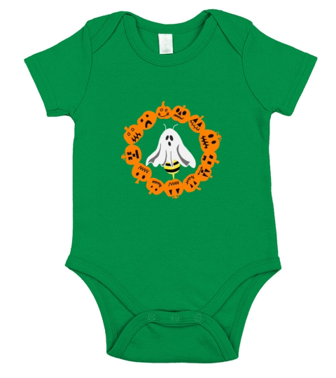 Halloween Ghost Pumpkin Short Sleeve Baby One-Piece