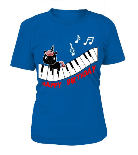Piano Unicorn piano funny animals music Birthday Women's T-Shirt