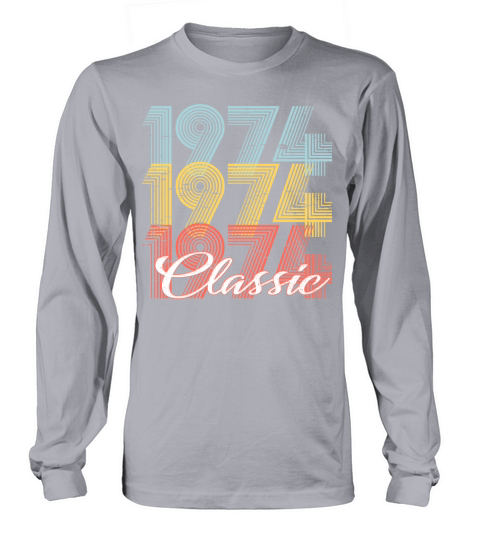 Classic Vintage 47th birthday Shirt Born In 1974 Women's Long Sleeve
