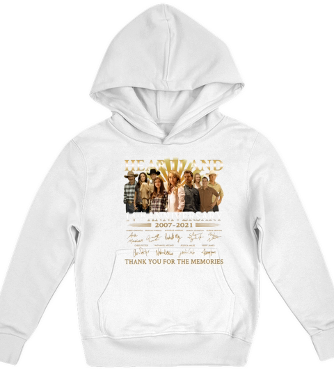 Heartland 14th Anniversary 2007 2021 Thank You For The Memories Signatures Kids Hoodie