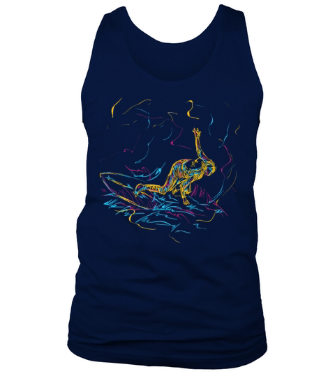 Surfing Gift for Surfers and Surfers Abstract Art Men's Tank Top