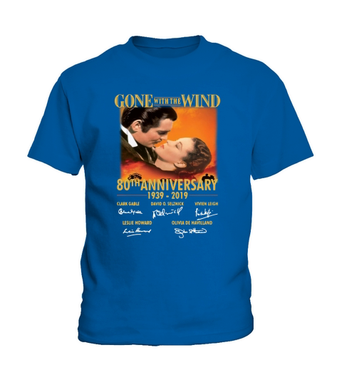 Gone with The Wind 80th Anniversary 1939-2019 Signature shirt Kids T-Shirt
