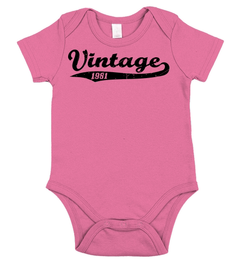 Vintage 1981 Short Sleeve Baby One-Piece