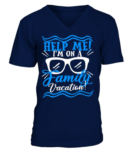 Funny Family Vacation Help Me Holiday Cruise Men's V-Neck T-shirt