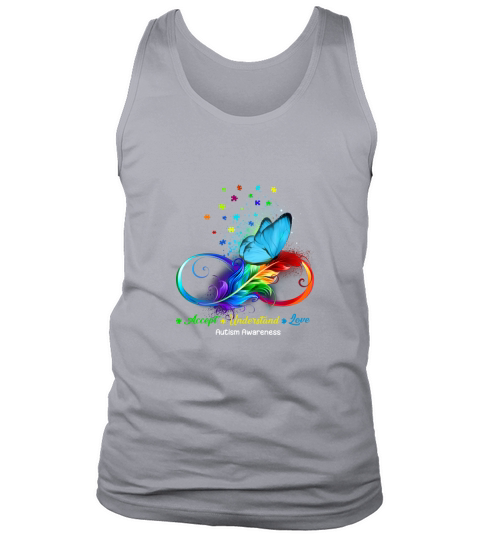 Accept   Understand   love   Autism Awareness Tank Top Unisex