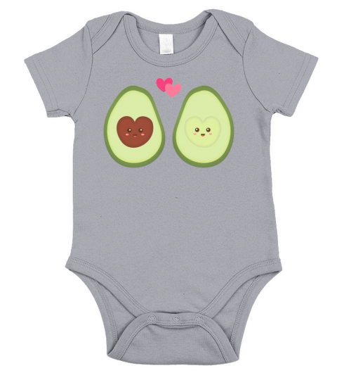 Cute Avocado In Love Short Sleeve Baby One-Piece