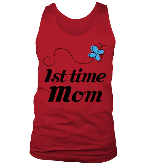 1st Time Mom Blue Butterfly Men's Tank Top