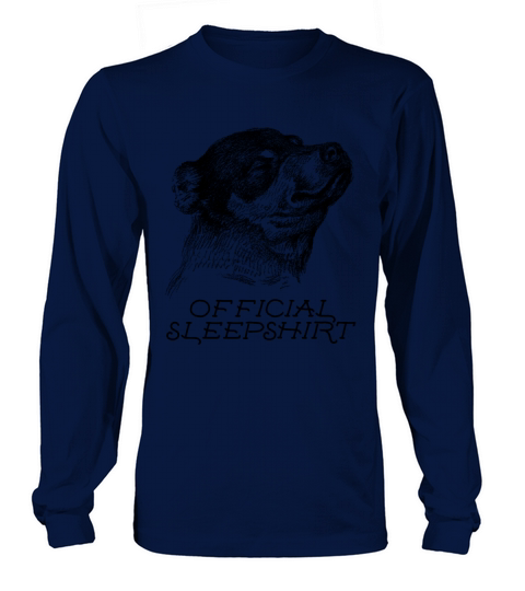 Pet Dog Drawing Official Sleepshirt Men's Long Sleeve