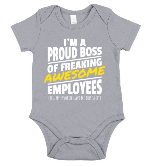 Proud Boss Gift Awesome Employees Manager Short Sleeve Baby One-Piece