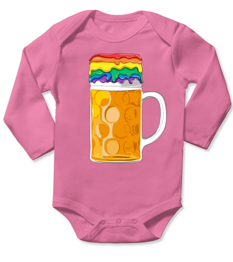 LGBT Gay Lesbian Beer German Oktoberfest Long Sleeve Baby One-Piece