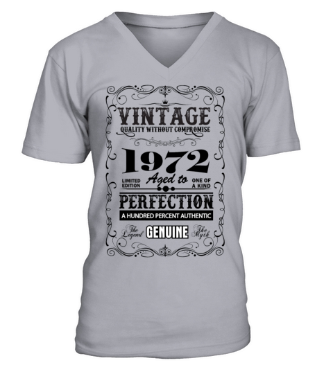 Premium Vintage 1972 Aged To Perfection Men's V-Neck T-shirt