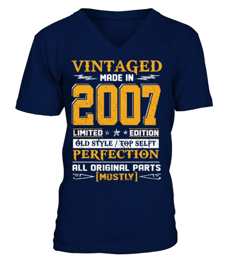 Vintaged Made In 2007 Limited Editon Men's V-Neck T-shirt