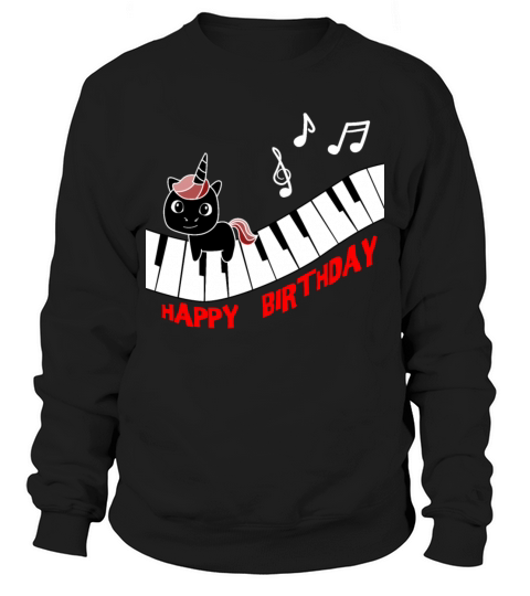 Piano Unicorn piano funny animals music Birthday Men's Sweatshirt