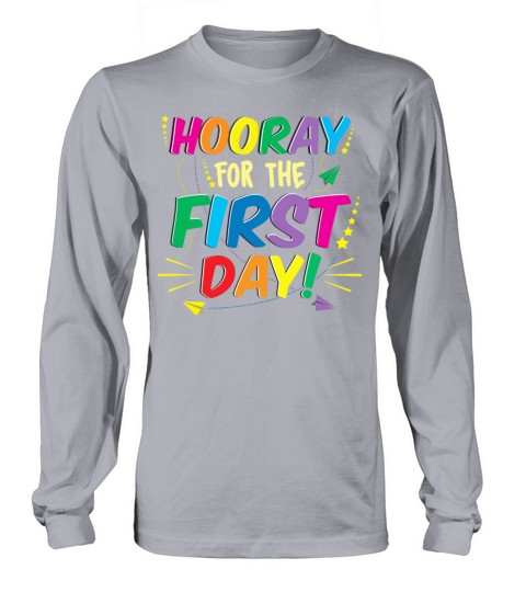 hooray for the first day teacher back to school Men's Long Sleeve