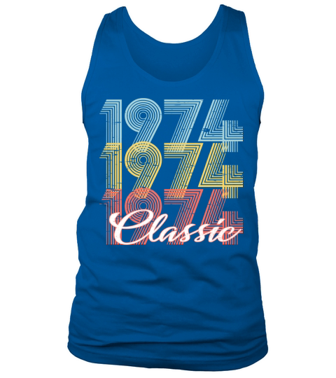 Classic Vintage 47th birthday Shirt Born In 1974 Men's Tank Top