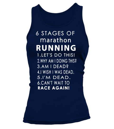 6 stages of marathon running lets do this why am Women's Tank Top