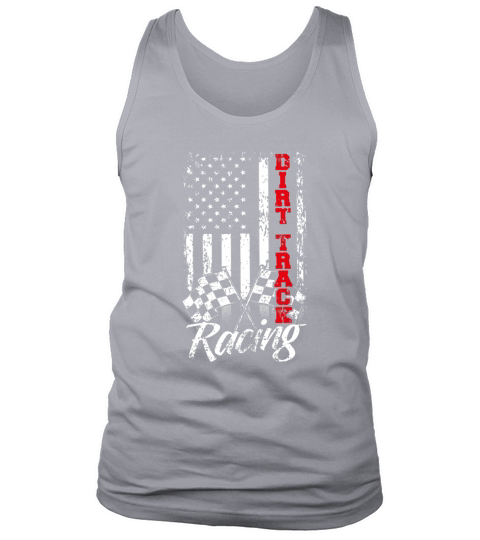 American Flag Dirt Track Racing Car Tank Top Unisex