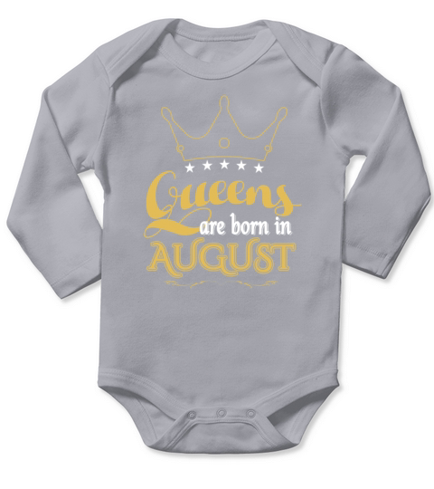 Queens are born in August Long Sleeve Baby One-Piece