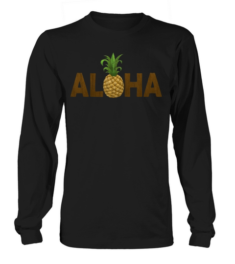 Aloha Pineapple Vintage Hawaiian Women's Long Sleeve