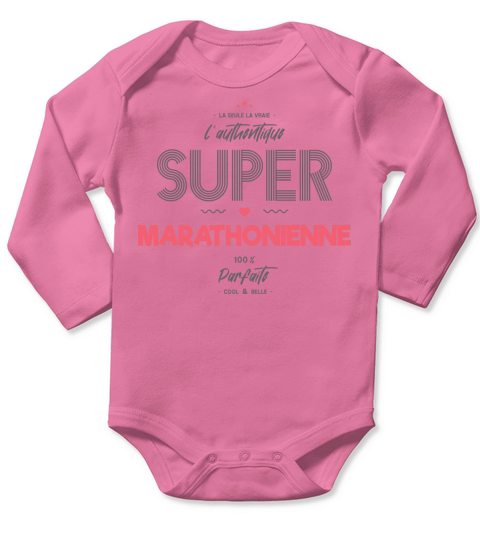L authentique super marathonienne Long Sleeve Baby One-Piece