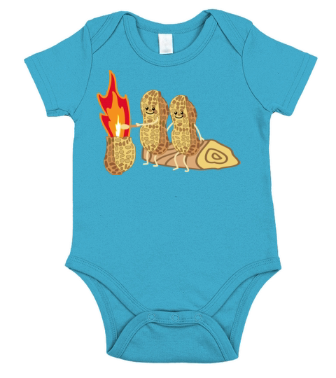 funny peanuts by the campfire Short Sleeve Baby One-Piece