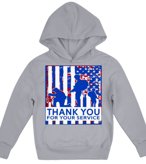 THANK FOR YOUR SERVICE Memorial Day Kids Hoodie